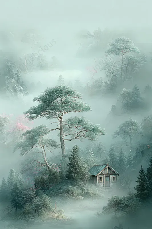 Misty Fantasy Landscape Posters