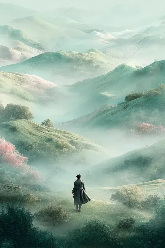 Misty Fantasy Landscape Posters