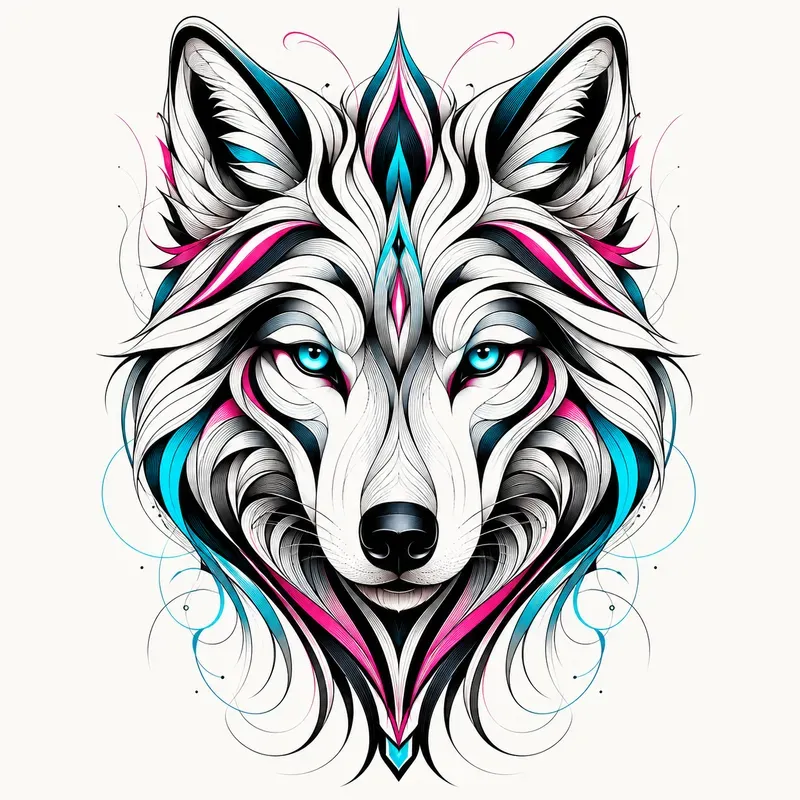 Abstract Neon Animal Portraits