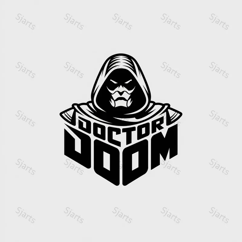 Typographic Villain Face Logos
