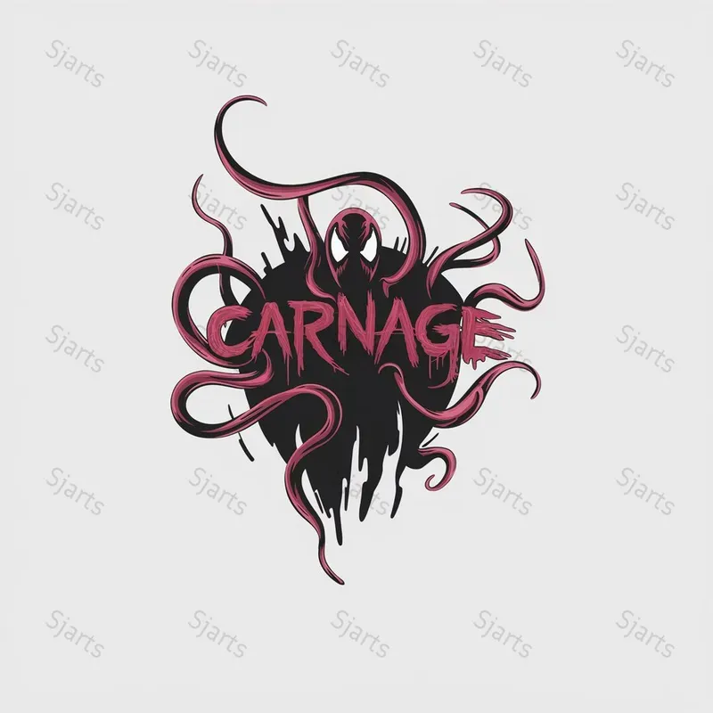 Typographic Villain Face Logos