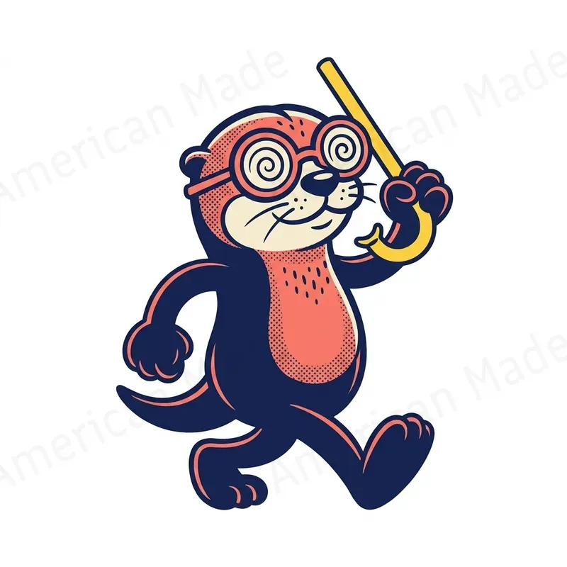 Retro Ink Mascot Character Art