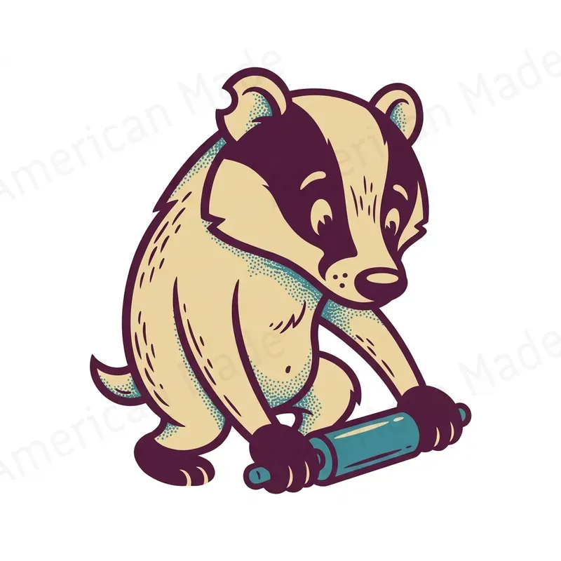 Retro Ink Mascot Character Art