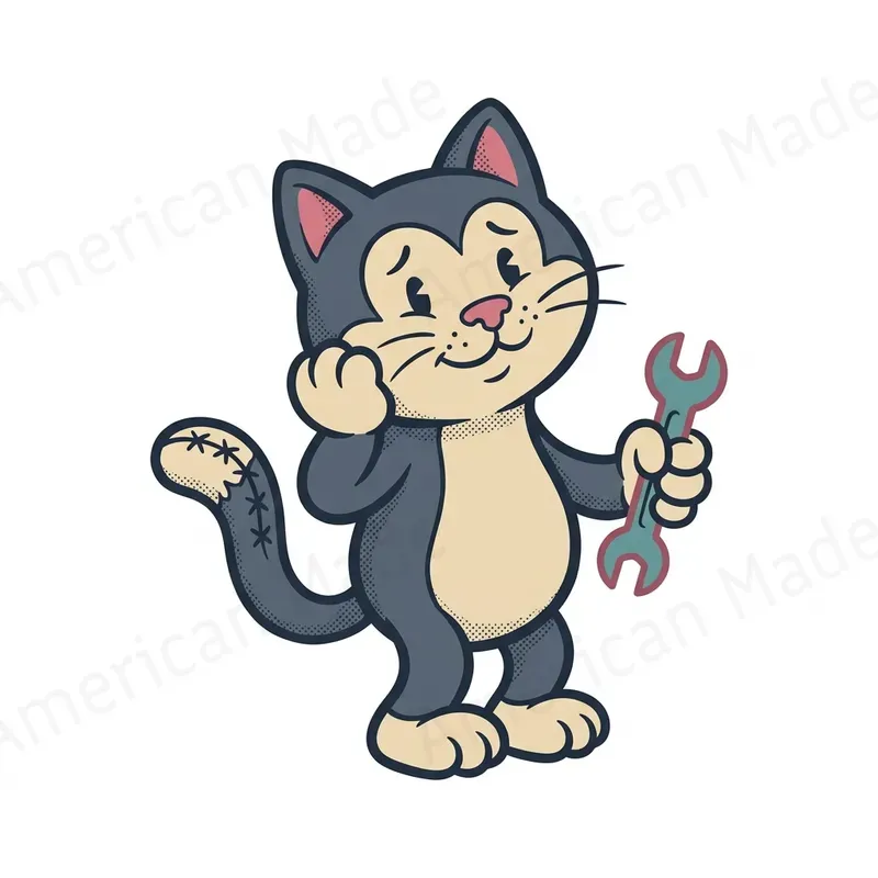 Retro Ink Mascot Character Art