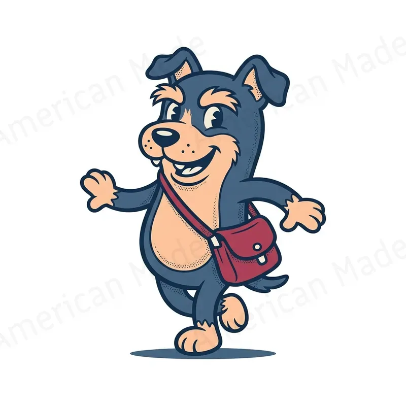Retro Ink Mascot Character Art