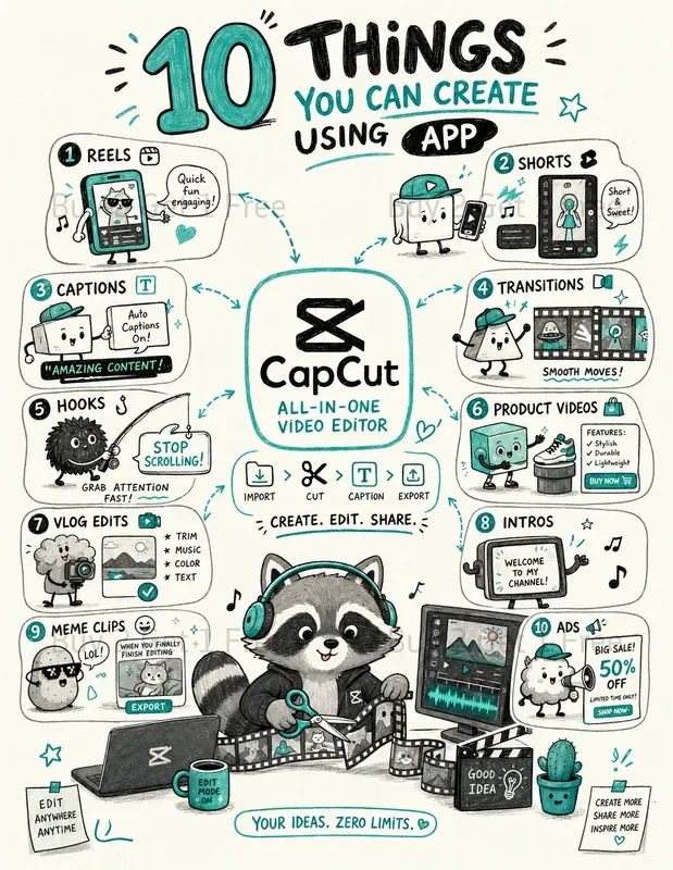 Creator Infographic App Guide Posters