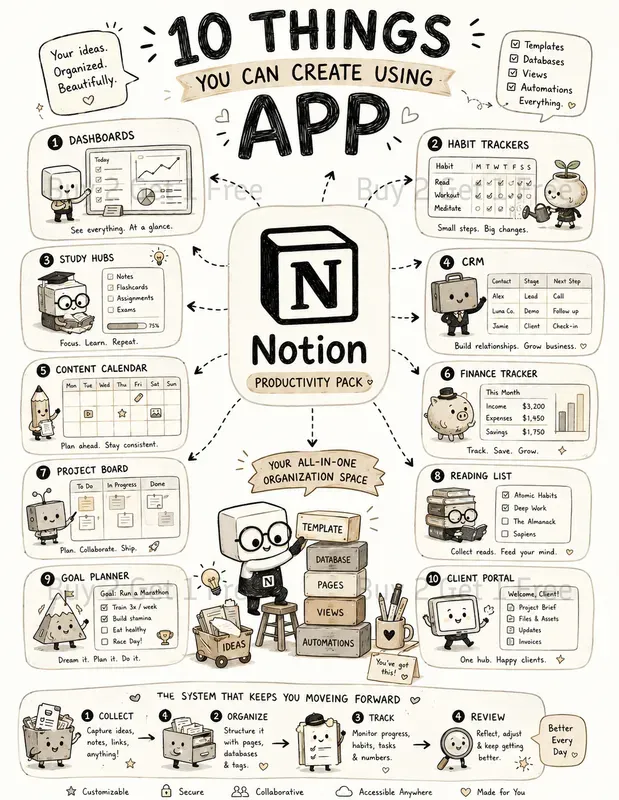 Creator Infographic App Guide Posters