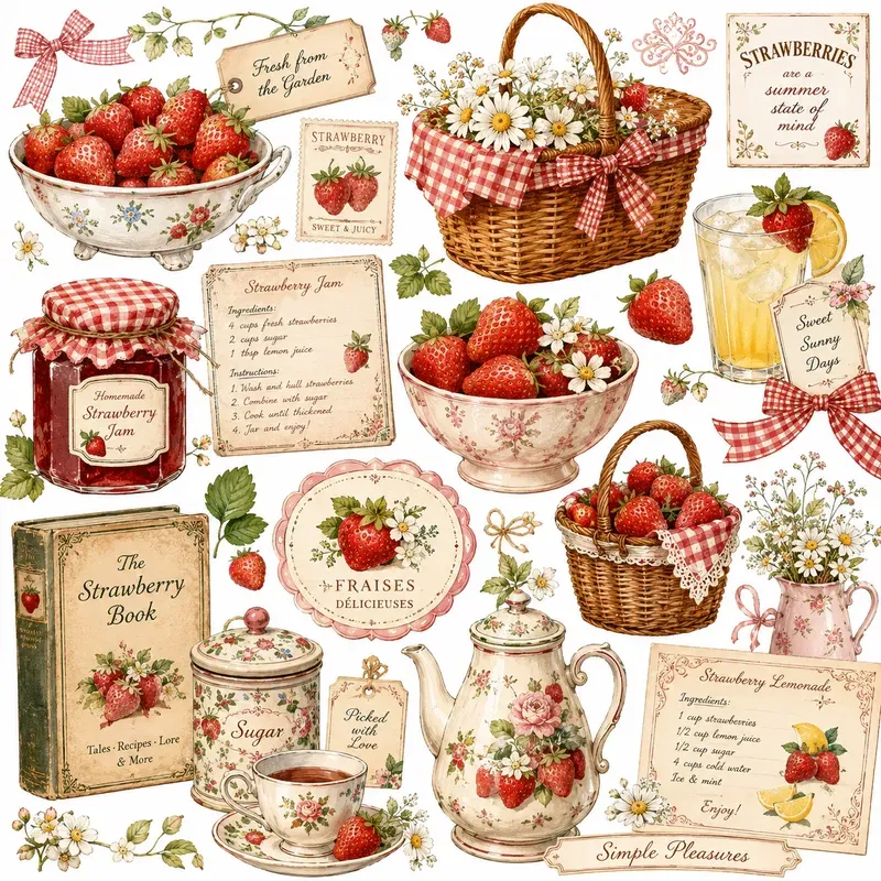 Cozy Cottagecore Collage Prints