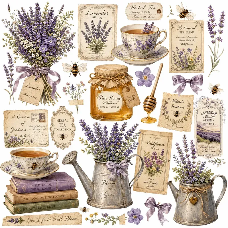 Cozy Cottagecore Collage Prints