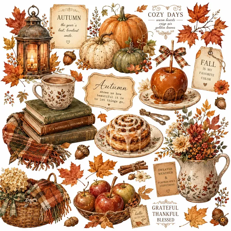 Cozy Cottagecore Collage Prints
