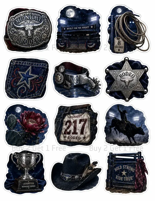 Cowgirl Diecut Sticker Sheets