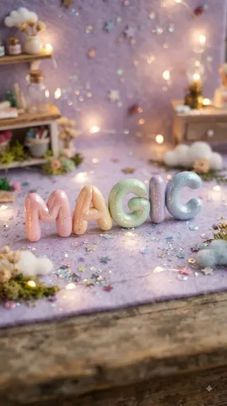 Miniature Pastel Clay Words