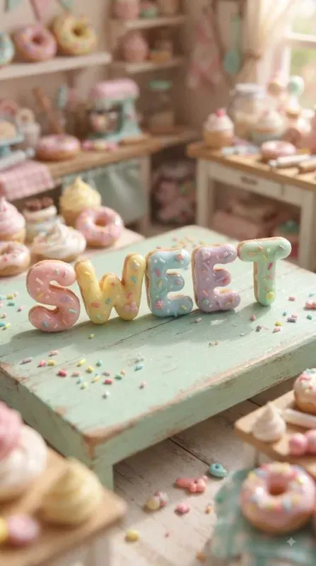 Miniature Pastel Clay Words
