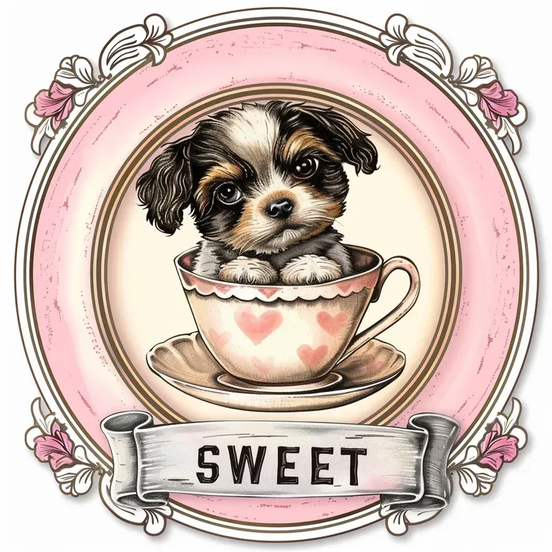 Vintage Pastel Badge Stickers