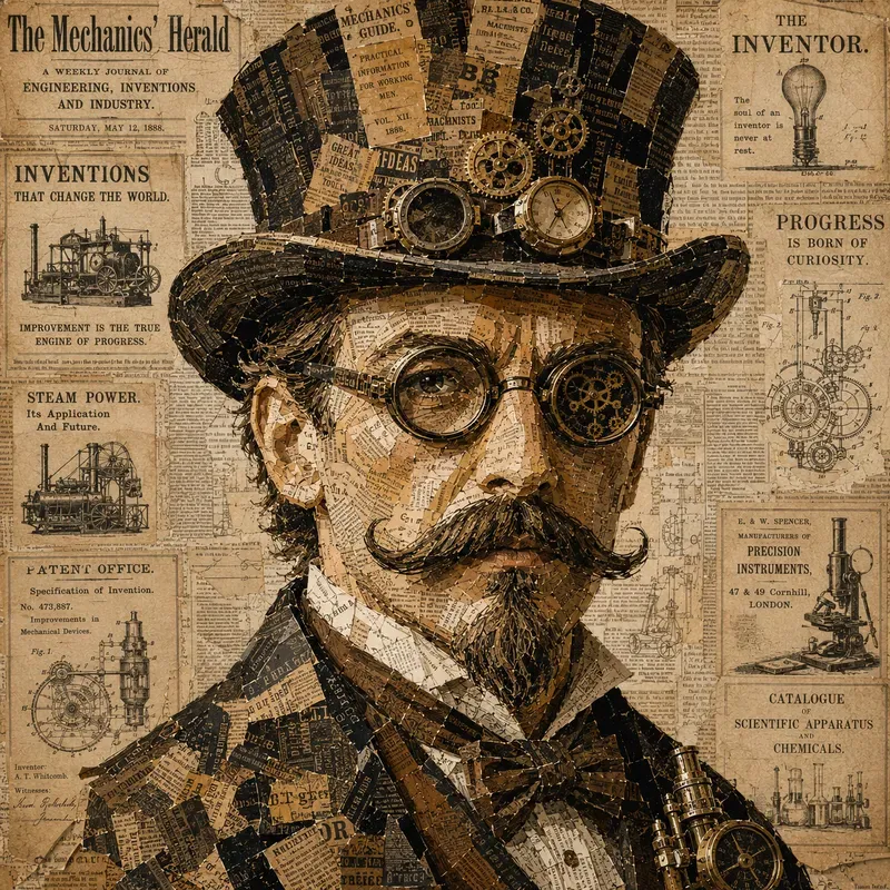 Vintage Newspaper Portraits