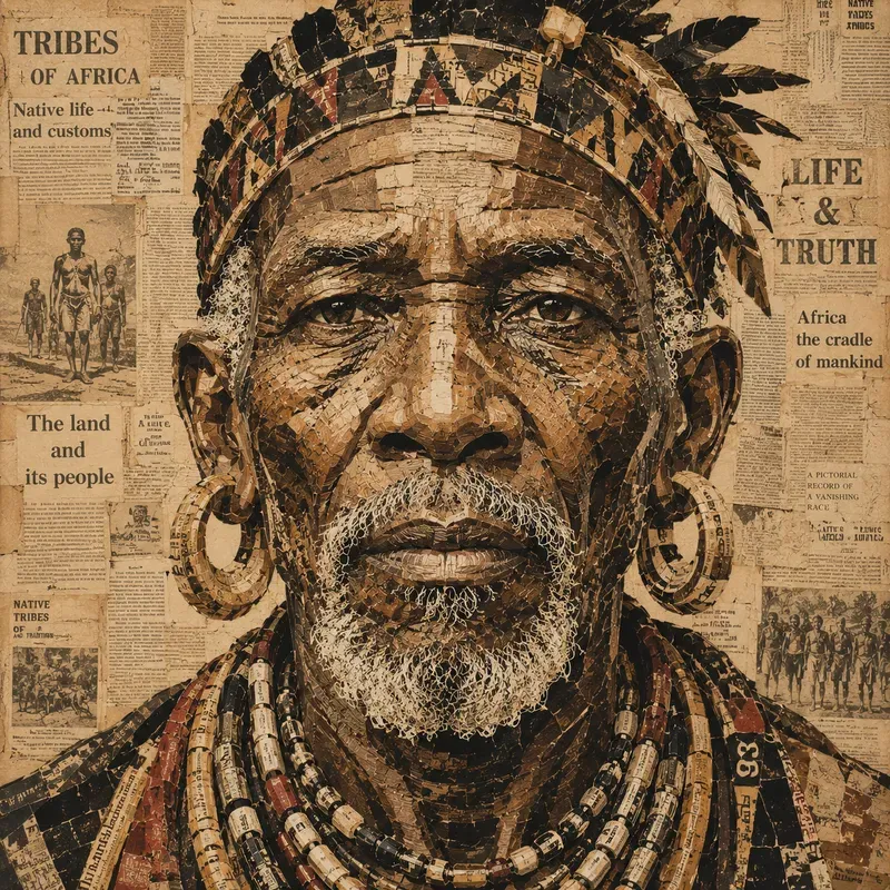 Vintage Newspaper Portraits