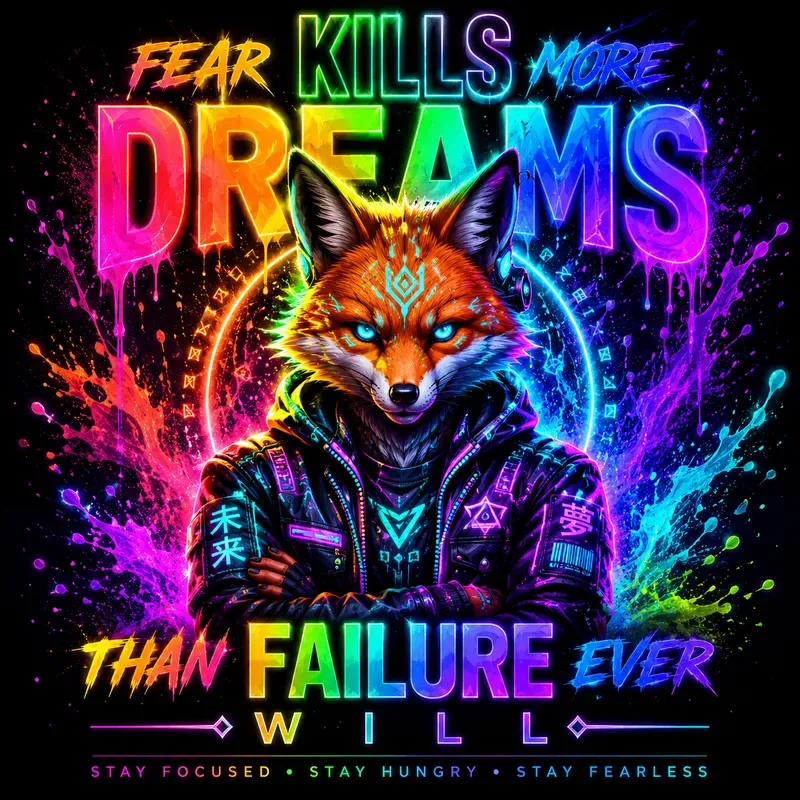 Neon Glow Motivation Posters