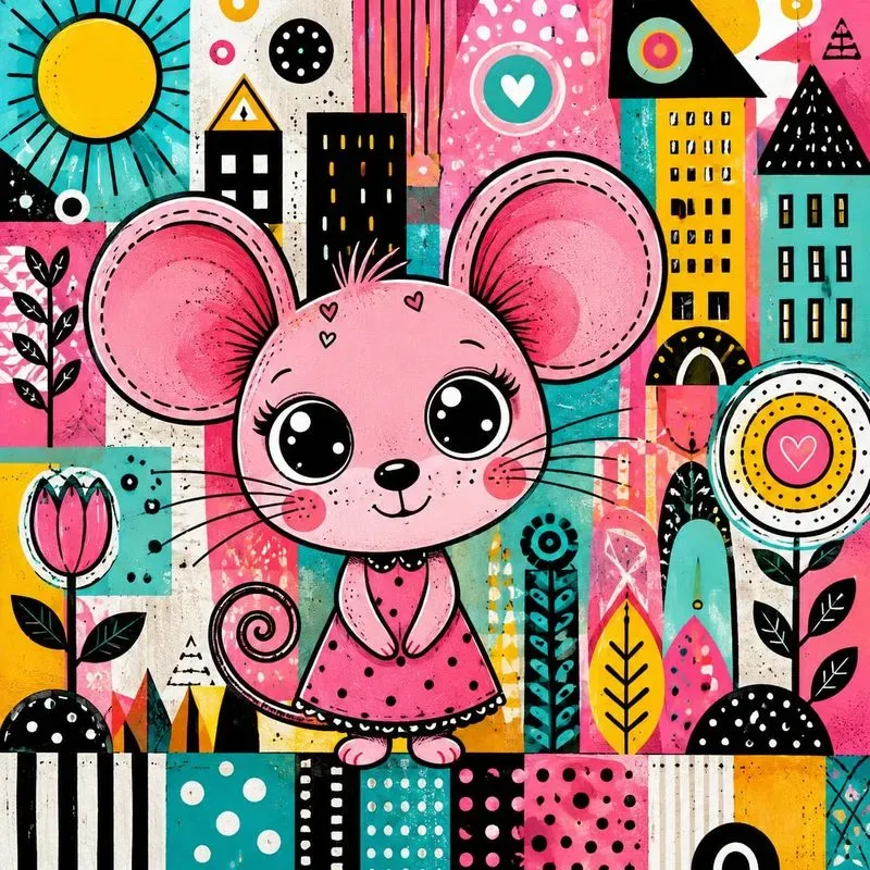 Whimsical Pop Art Animal Portraits