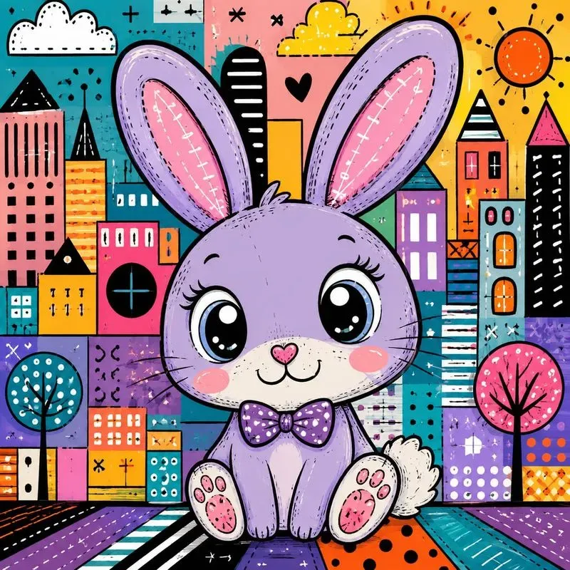 Whimsical Pop Art Animal Portraits
