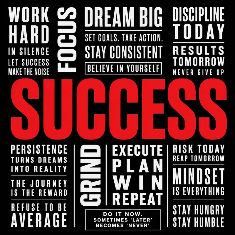 Bold Motivational Typography Wall Posters