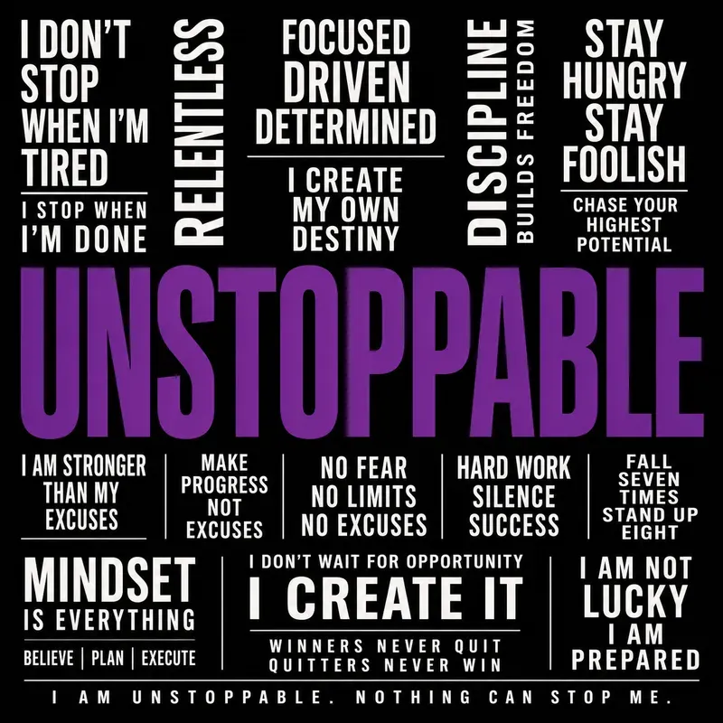 Bold Motivational Typography Wall Posters