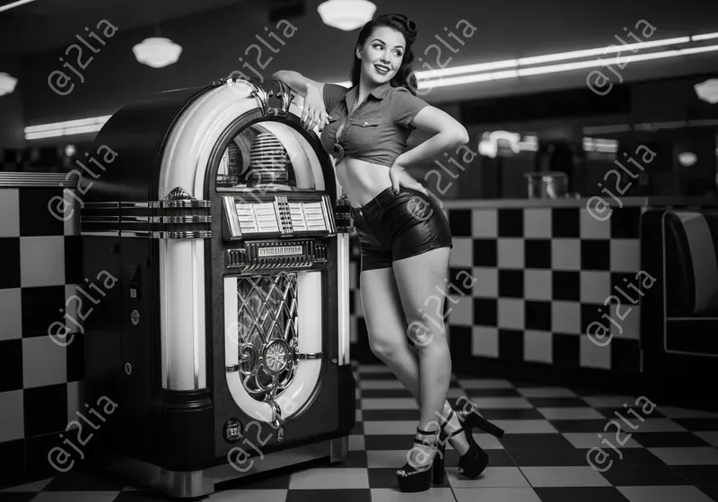 Black White Vintage Pin Up Photos