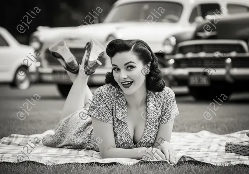 Black White Vintage Pin Up Photos