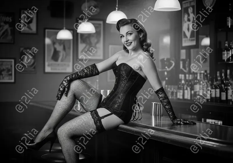 Black White Vintage Pin Up Photos