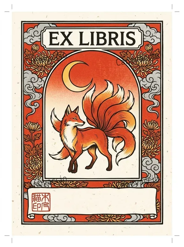 Taisho Woodblock Ex Libris Bookplates