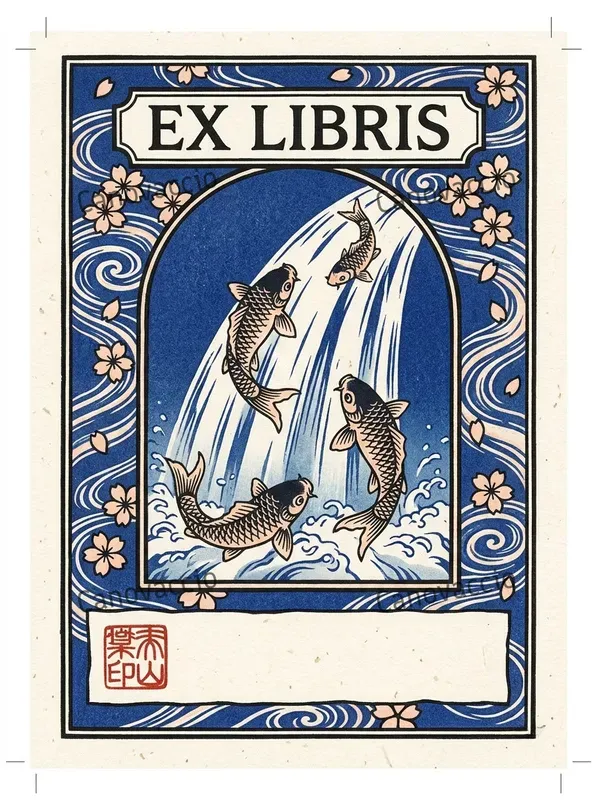 Taisho Woodblock Ex Libris Bookplates
