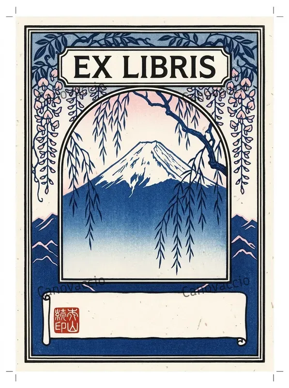 Taisho Woodblock Ex Libris Bookplates