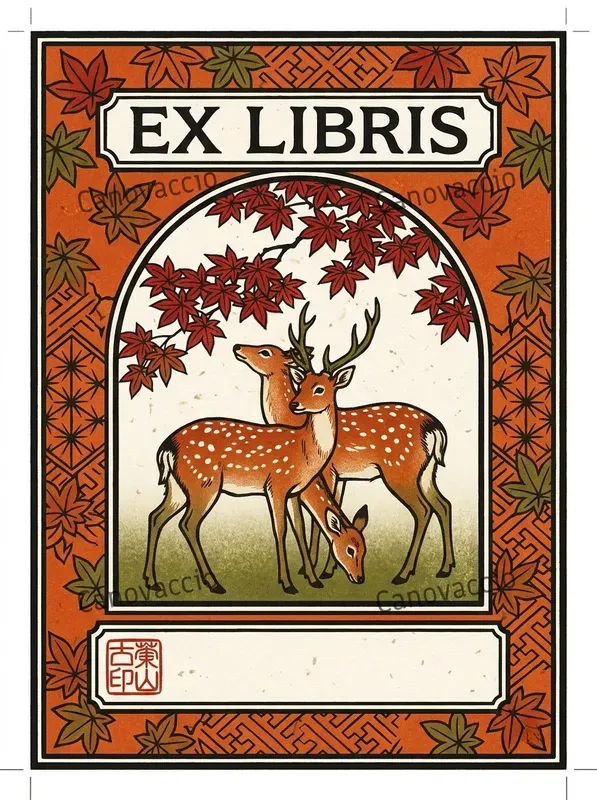 Taisho Woodblock Ex Libris Bookplates