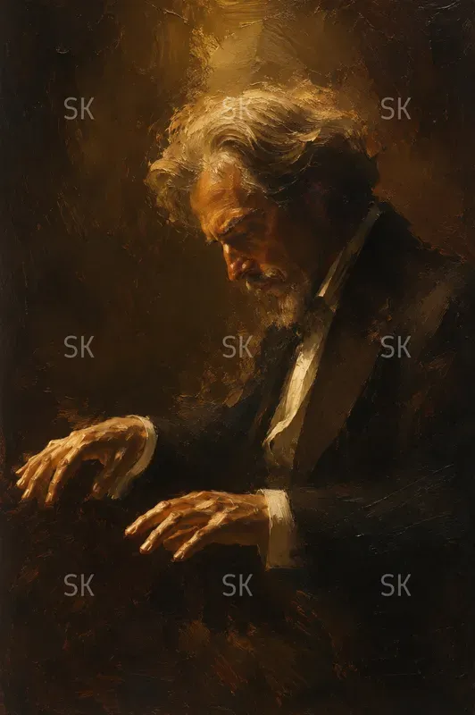 Minimalistic Cinematic Oil Paintings