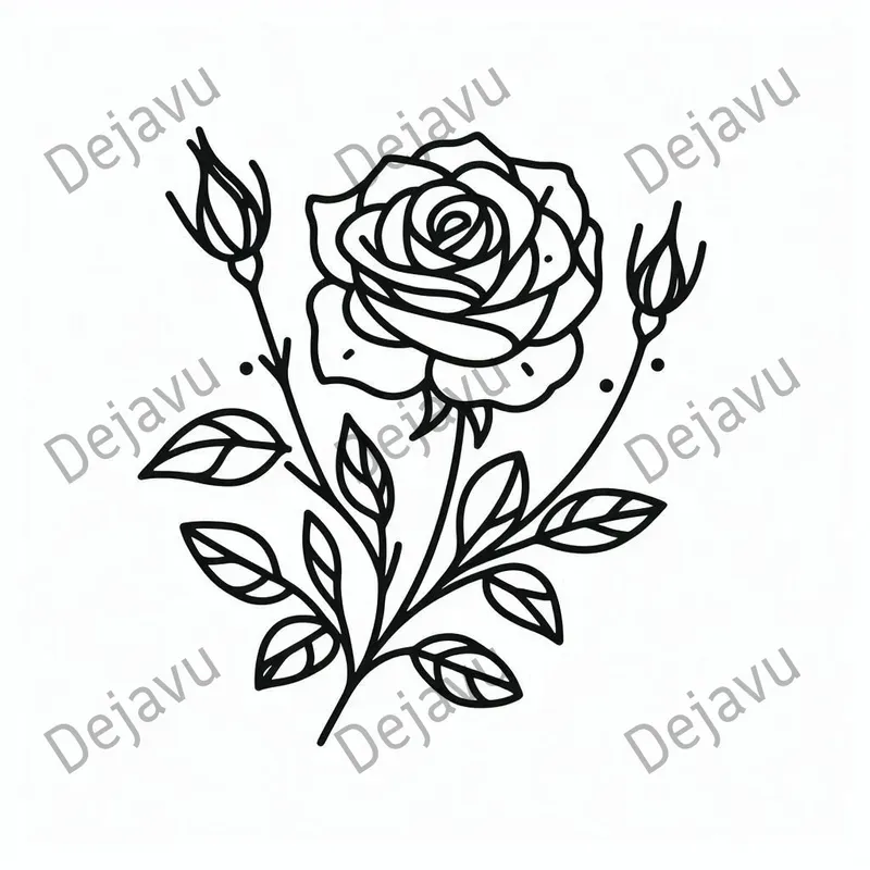 Simple Flowers Coloring Pages