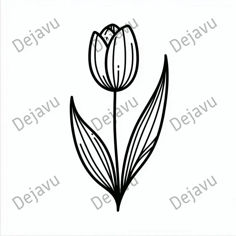 Simple Flowers Coloring Pages