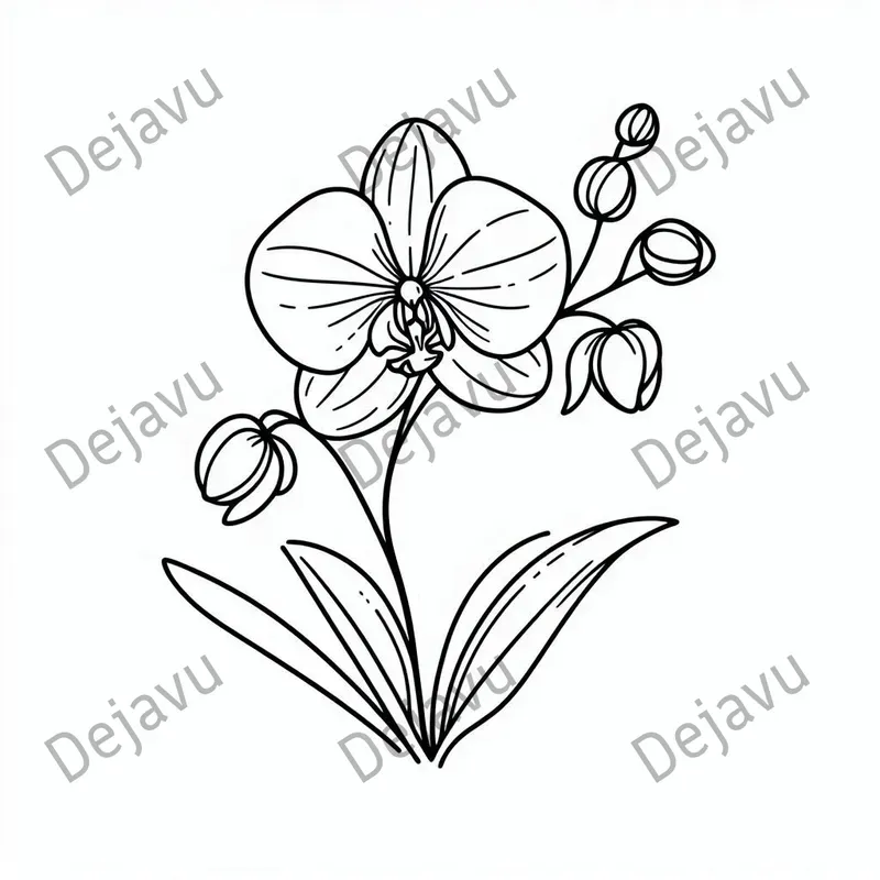 Simple Flowers Coloring Pages