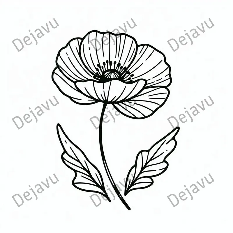 Simple Flowers Coloring Pages