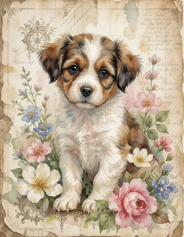 Shabby Chic Watercolor Art