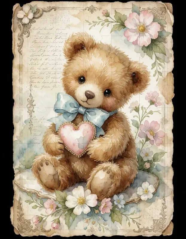 Shabby Chic Watercolor Art