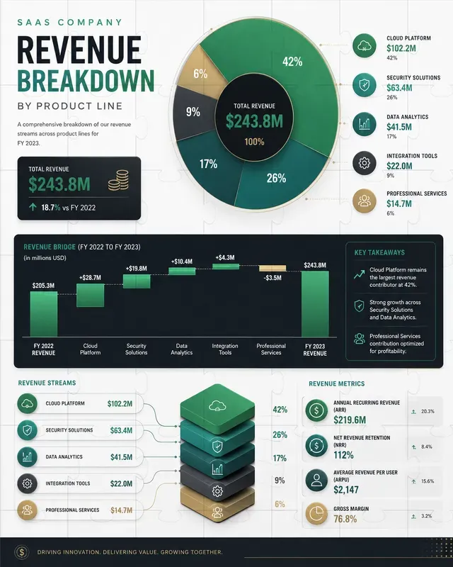 Revenue Breakdown Infographics