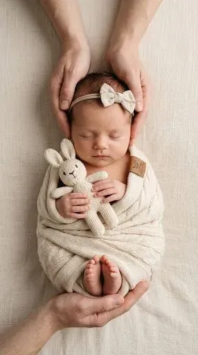8k Newborn Overhead Flat Lay Creators