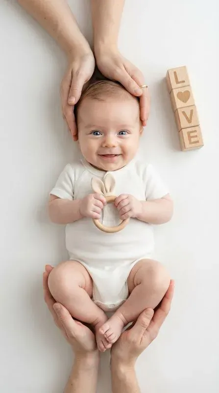 8k Newborn Overhead Flat Lay Creators