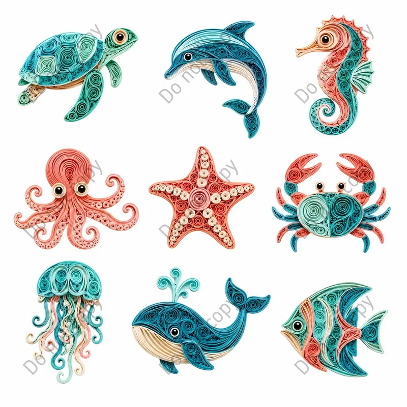 Paper Quilling Clipart Any Themes