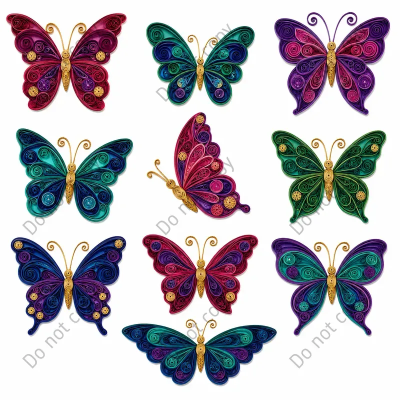Paper Quilling Clipart Any Themes