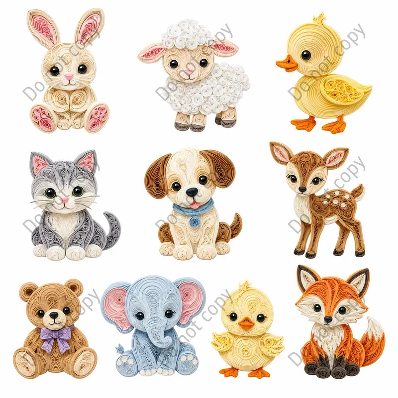 Paper Quilling Clipart Any Themes