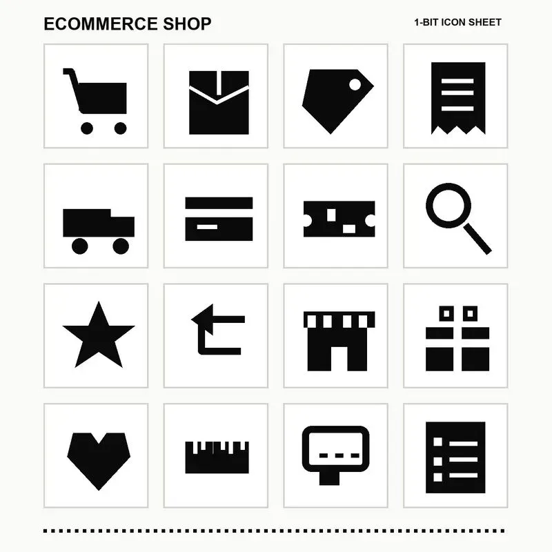 Monochrome Pixel App Icons
