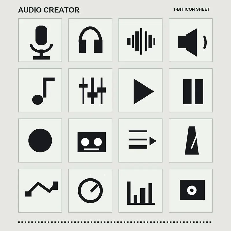Monochrome Pixel App Icons