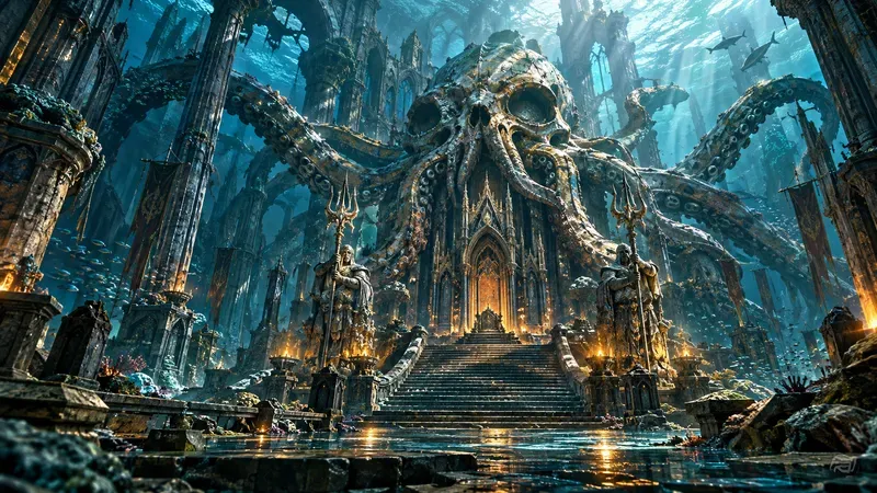 Dark Fantasy Game Matte Painting Art