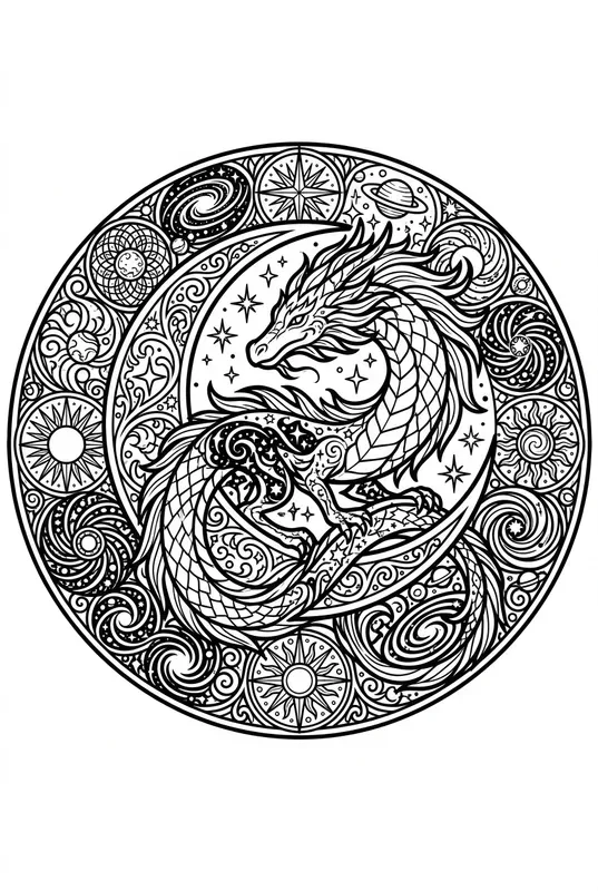Stained Glass Zodiac Coloring Pages