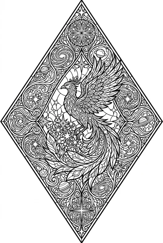 Stained Glass Zodiac Coloring Pages